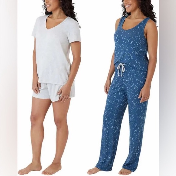 Nautica Ladies' 2-Piece Silky Stritch Fleece Sleepwear PJ Set Grey Size M - Picture 11 of 14